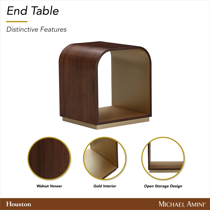 Houston Modern Wood End Table - Walnut