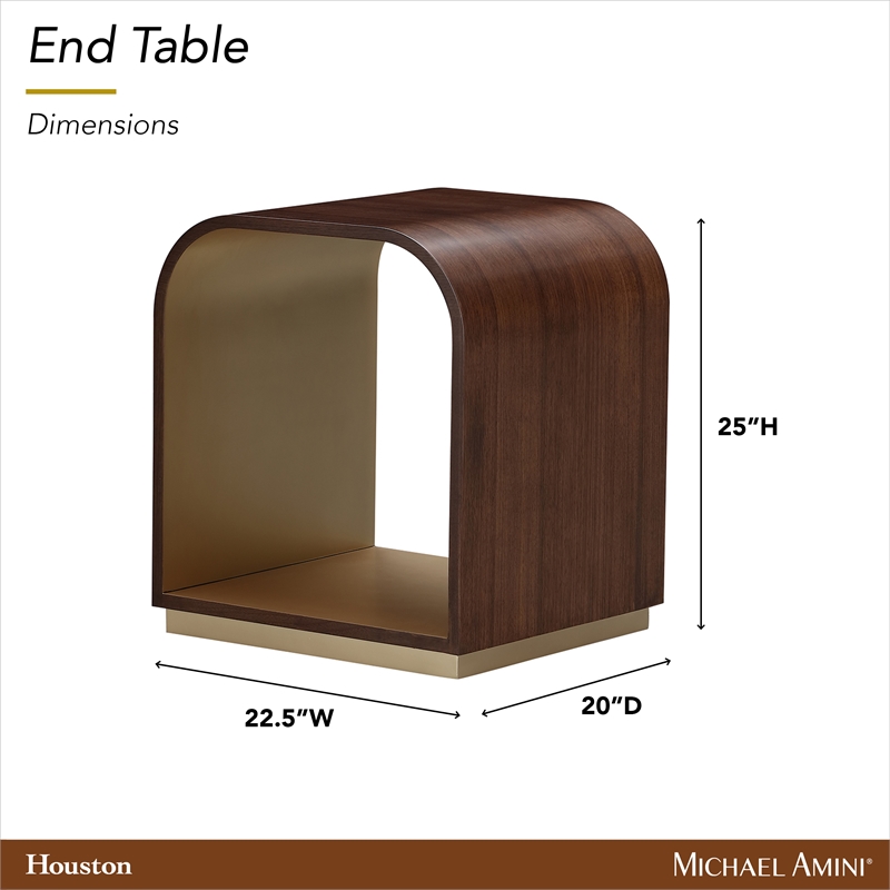 Houston Modern Wood End Table - Walnut