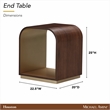 Houston Modern Wood End Table - Walnut