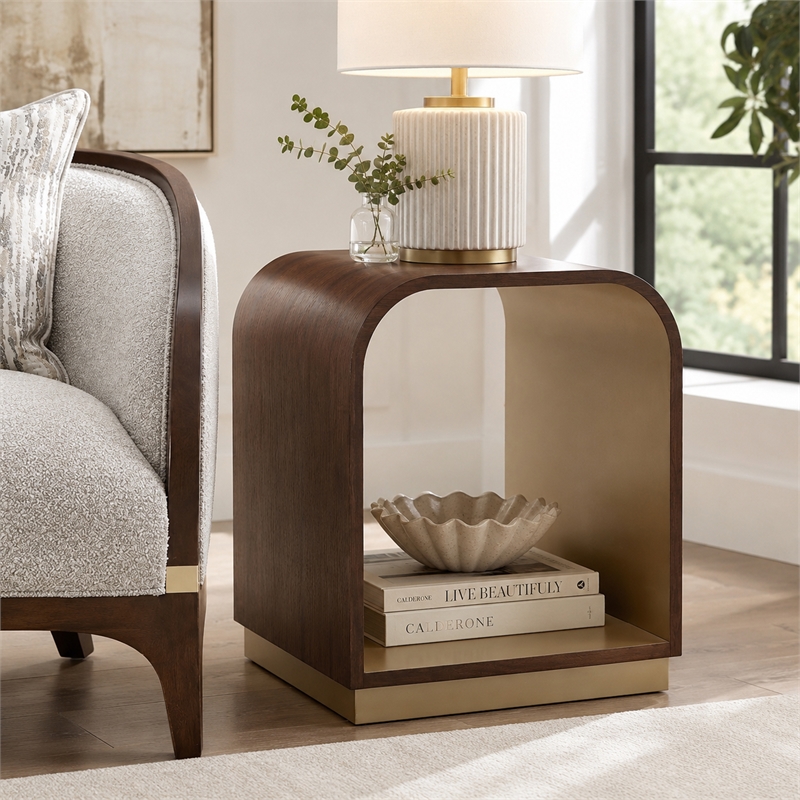 Houston Modern Wood End Table - Walnut