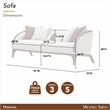 Houston Boucle Sofa - Pebble/Walnut