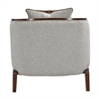 Houston Boucle Chaise - Pebble/Walnut