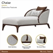 Houston Boucle Chaise - Pebble/Walnut