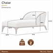 Houston Boucle Chaise - Pebble/Walnut