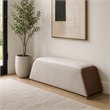 Houston Velvet Accent Bench - Porcini/Walnut