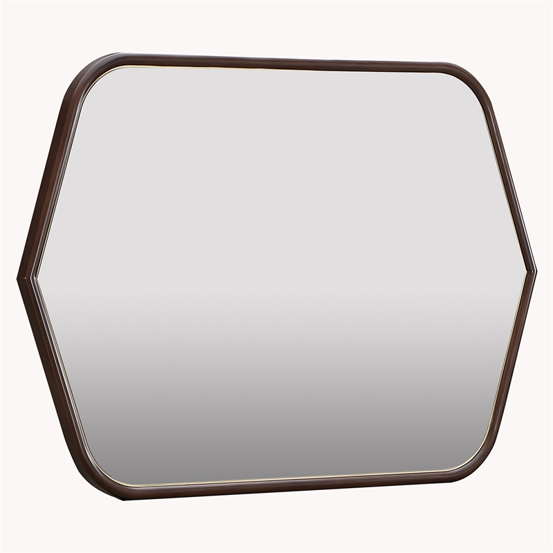 Houston Wall Mirror - Walnut
