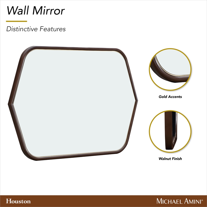 Houston Wall Mirror - Walnut