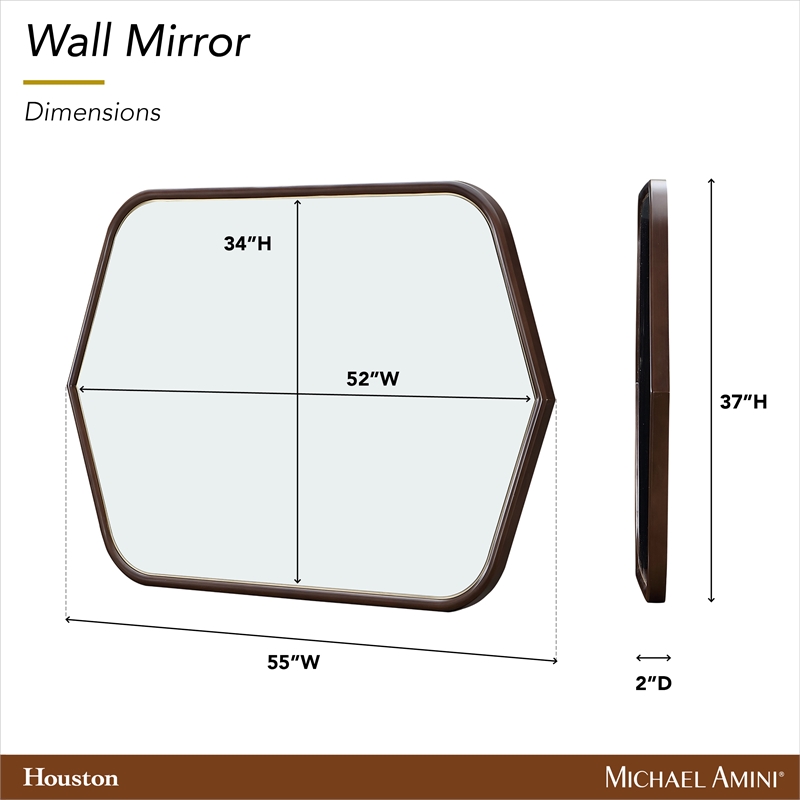 Houston Wall Mirror - Walnut
