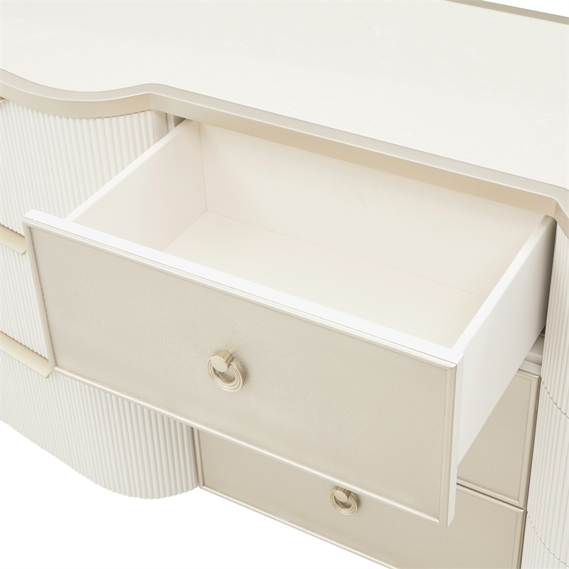 La Marisia 9-Drawer Dresser - Creamy Pearl