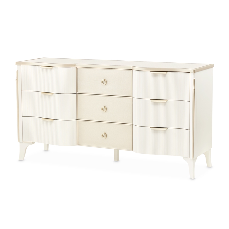 La Marisia 9-Drawer Dresser - Creamy Pearl