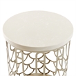 La Marisia Marble Chairside Table - Creamy Pearl/Champagne
