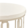 La Marisia Marble Chairside Table - Creamy Pearl/Champagne