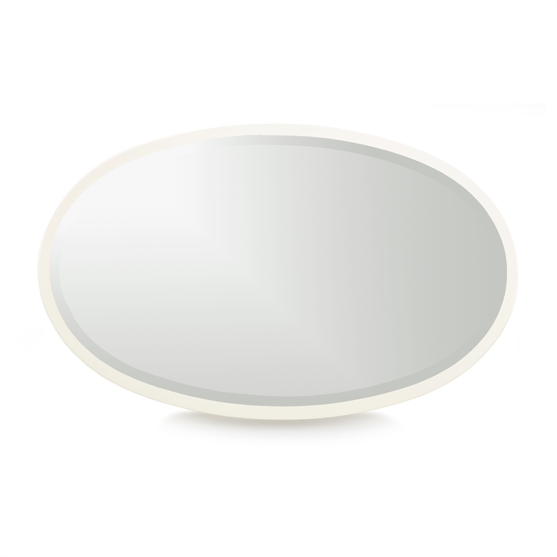 La Marisia Oval Wall Mirror - Creamy Pearl