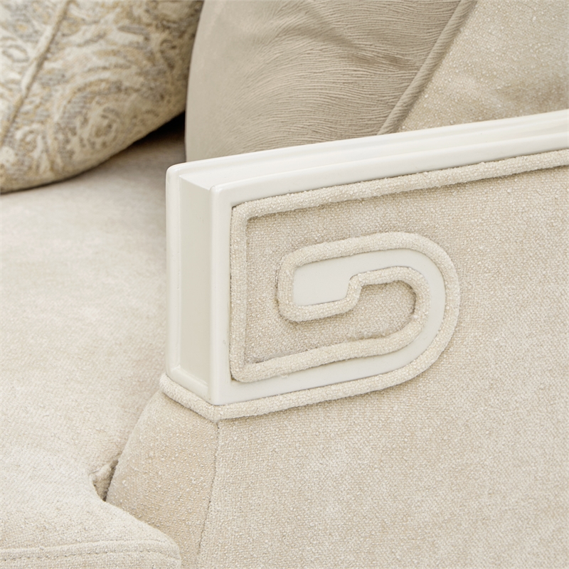 La Marisia Chenille Loveseat - Tranquil/Creamy Pearl