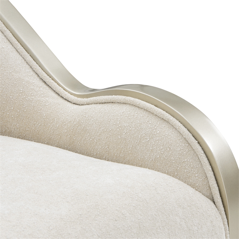 Michael Amini La Marisia Chenille Accent Chair in Tranquil/Light Champagne