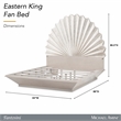 Fantosini King Fan Bed - Silver Leaf