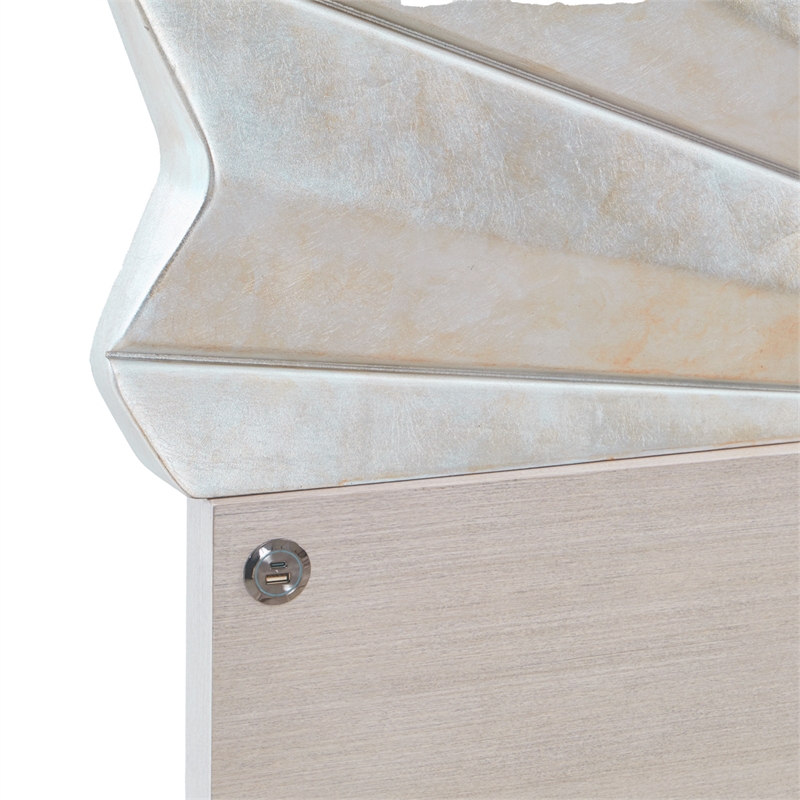Fantosini King Fan Bed - Silver Leaf