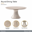Fantosini 60-inch Round Dining Table - Silver