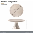 Fantosini 60-inch Round Dining Table - Silver