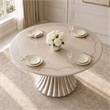 Fantosini 60-inch Round Dining Table - Silver