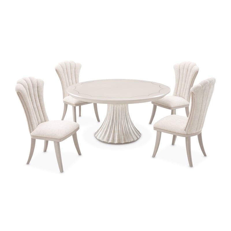 Fantosini 60-inch Round Dining Table - Silver