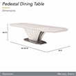 Fantosini Pedestal Dining Table - Silver Mist