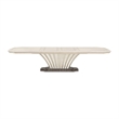 Fantosini Pedestal Dining Table - Silver Mist