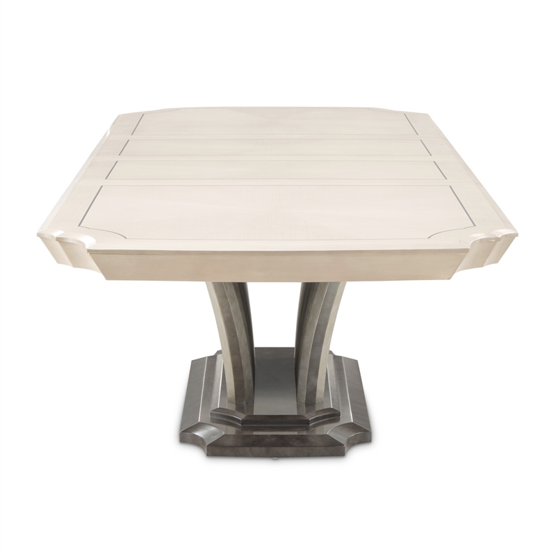Fantosini Pedestal Dining Table - Silver Mist