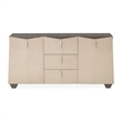 Fantosini Sideboard with Wall Mirror - Silver Mist