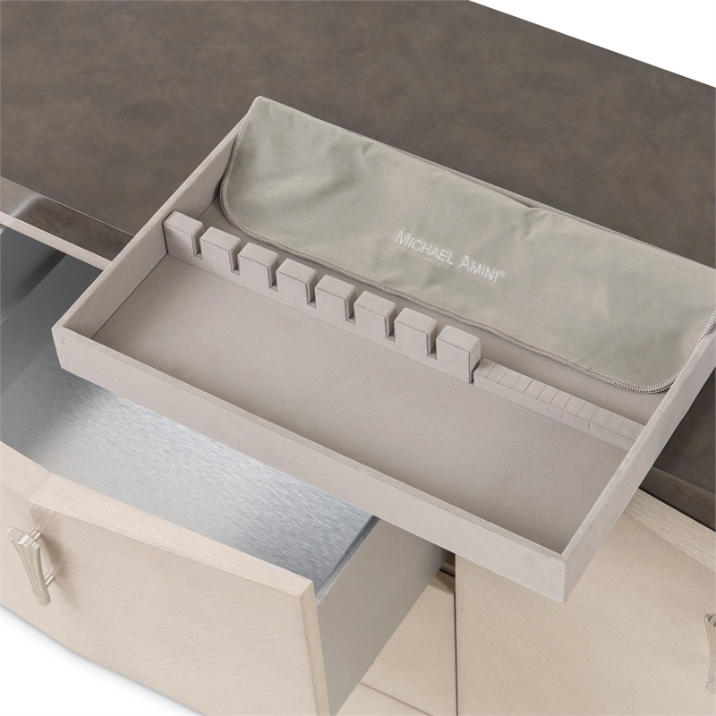 Fantosini Sideboard with Wall Mirror - Silver Mist