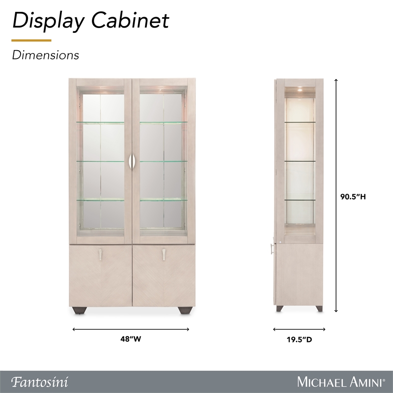 Fantosini Display Cabinet - Silver Mist