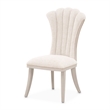 Fantosini Chenille Dining Side Chair - Set of 2- Cappuccino/Silver Mist