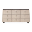 Fantosini Dresser with Round Mirror - Silver Mist