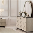 Fantosini Dresser with Round Mirror - Silver Mist