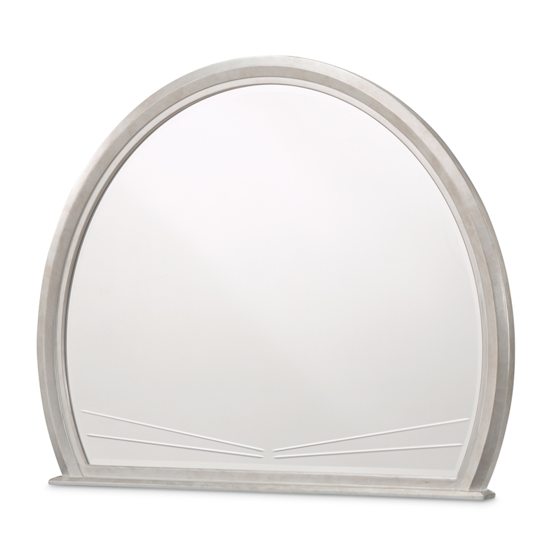 Fantosini Dresser with Round Mirror - Silver Mist