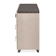 Fantosini Dresser with Round Mirror - Silver Mist