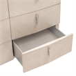 Fantosini Dresser with Round Mirror - Silver Mist