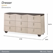Fantosini 9-Drawer Dresser - Silver Mist