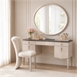 Fantosini Vanity Set with Mirror and Chair - Silver Mist