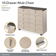 Fantosini 10-Drawer Mule Chest - Silver Mist
