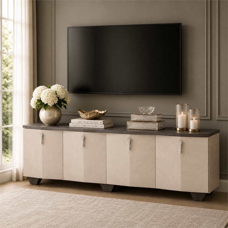 Fantosini Media Cabinet - Silver Mist