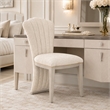 Fantosini Chenille Vanity Chair - Cappuccino/Silver Mist