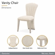 Fantosini Chenille Vanity Chair - Cappuccino/Silver Mist