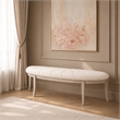 Fantosini Chenille Accent Bench - Cappuccino/Silver Mist