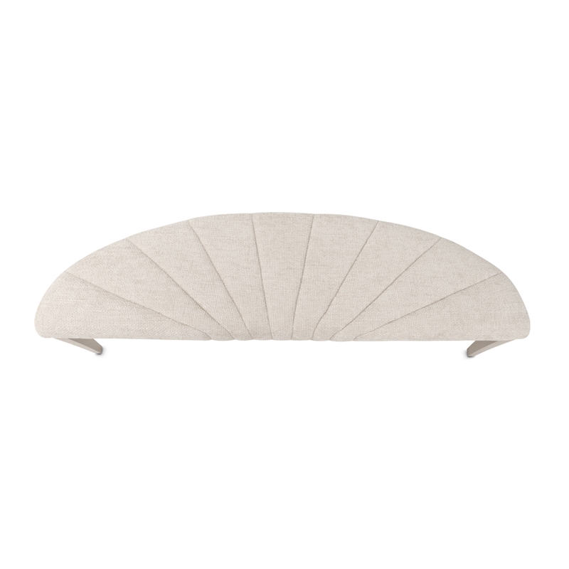 Fantosini Chenille Accent Bench - Cappuccino/Silver Mist