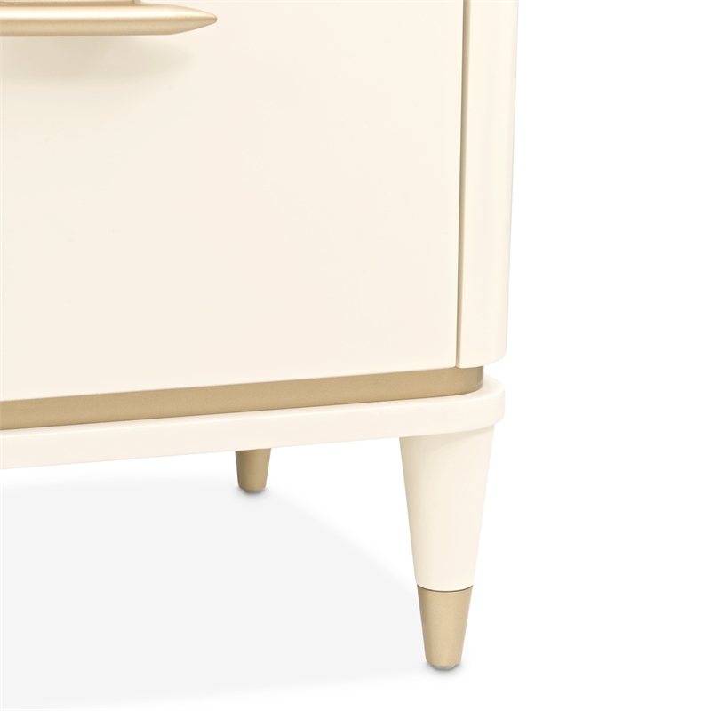 La Terrazza 9-Drawer Dresser with Mirror - Creamy Pearl