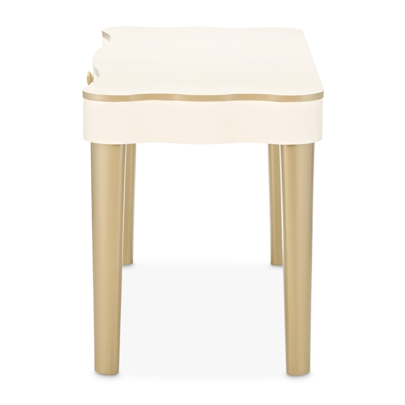 La Terrazza Vanity Desk with Drawers - Creamy Pearl