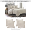 Aragoza 3-Piece Queen Quilt Set - Cream