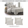 Aragoza 3-Piece Queen Quilt Set - Dove