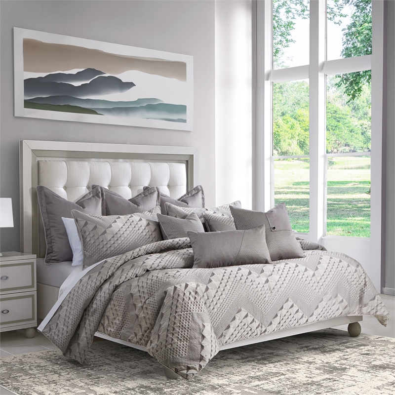 Peak View 10-Piece King Comforter Set - Taupe